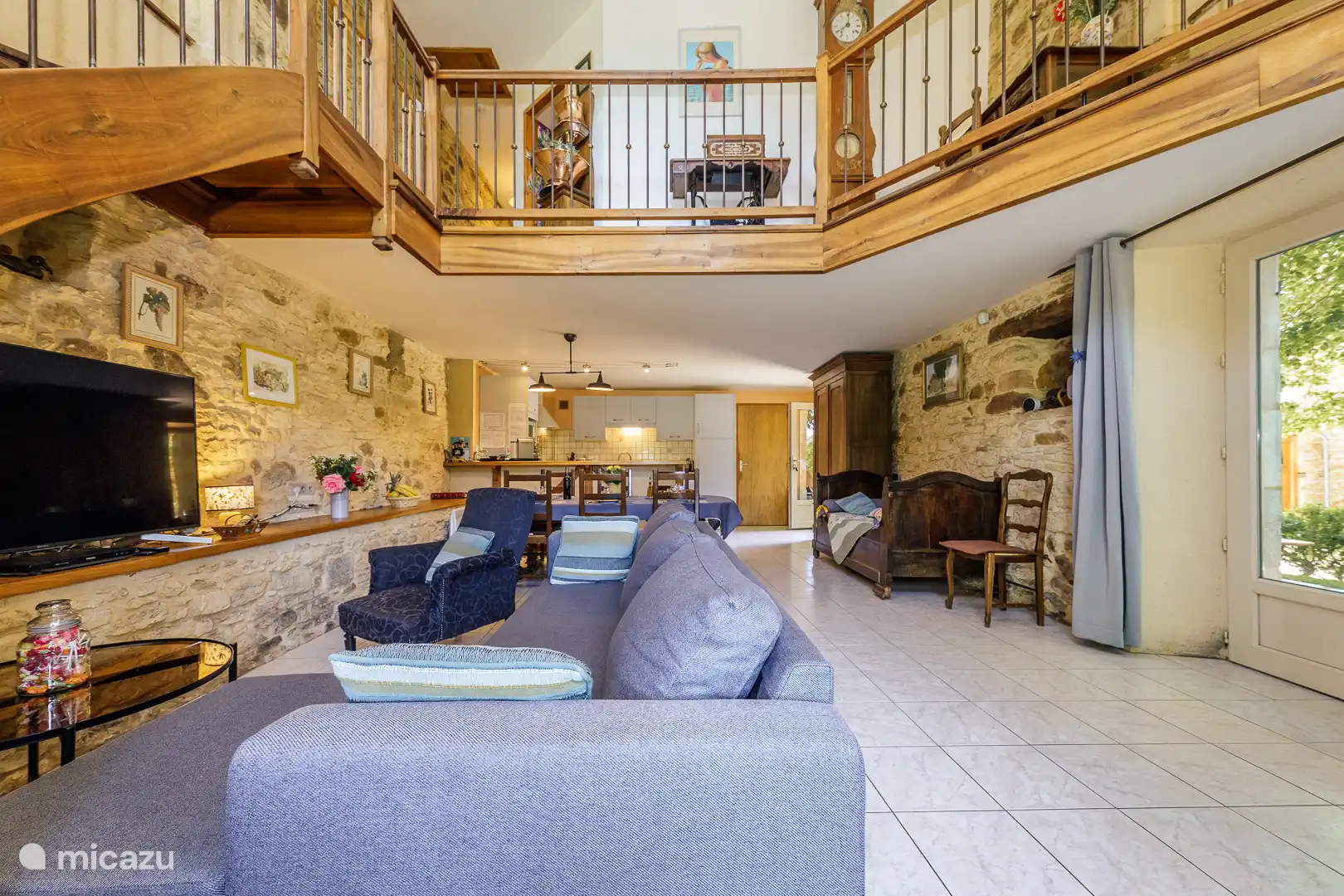 The spacious living room