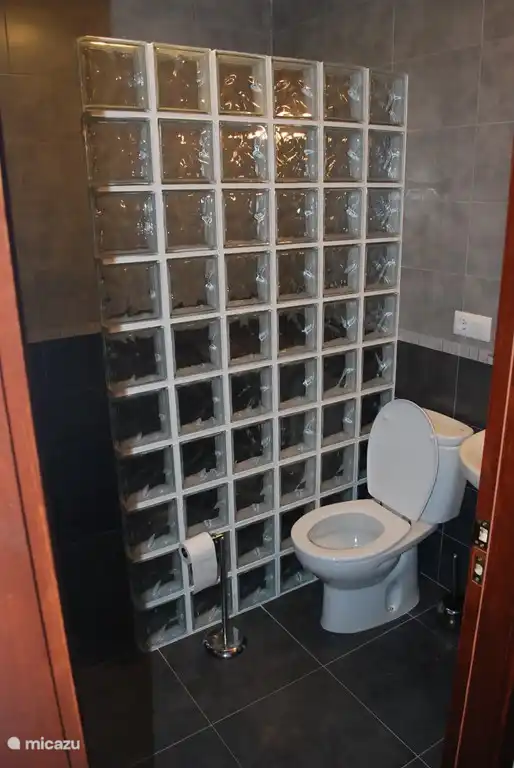 Baño en el dormitorio 4 (ducha detrás de una pared de vidrio)