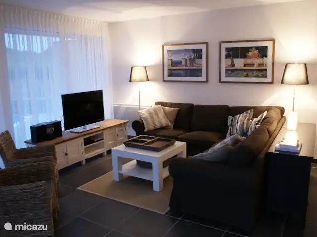 Villa individuelle 8 p piscine | France, Vendée, Château-d'Olonne - villa Coin salon avec TV grand écran plat, lecteur DVD et ensemble audio