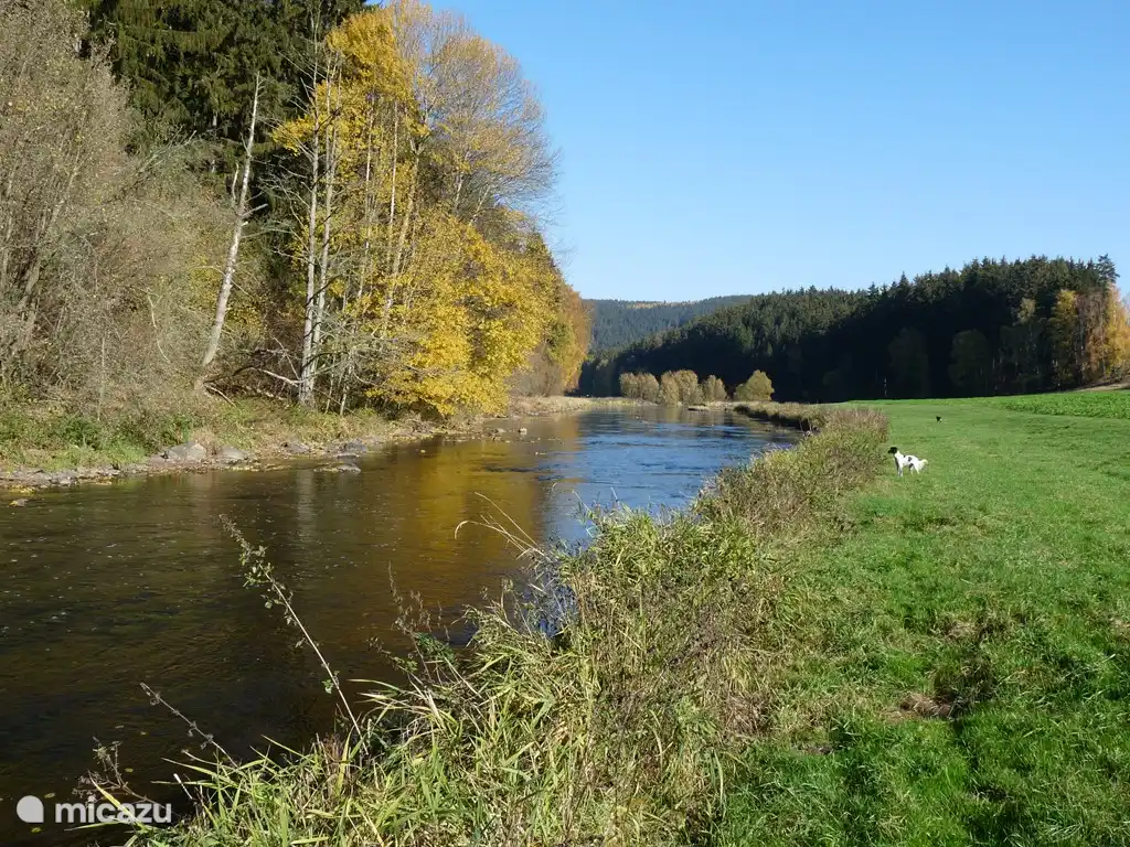 zu Fuß von der Saale