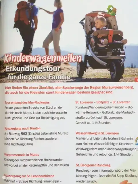 Wanderwege speziell für Kinderwagen
