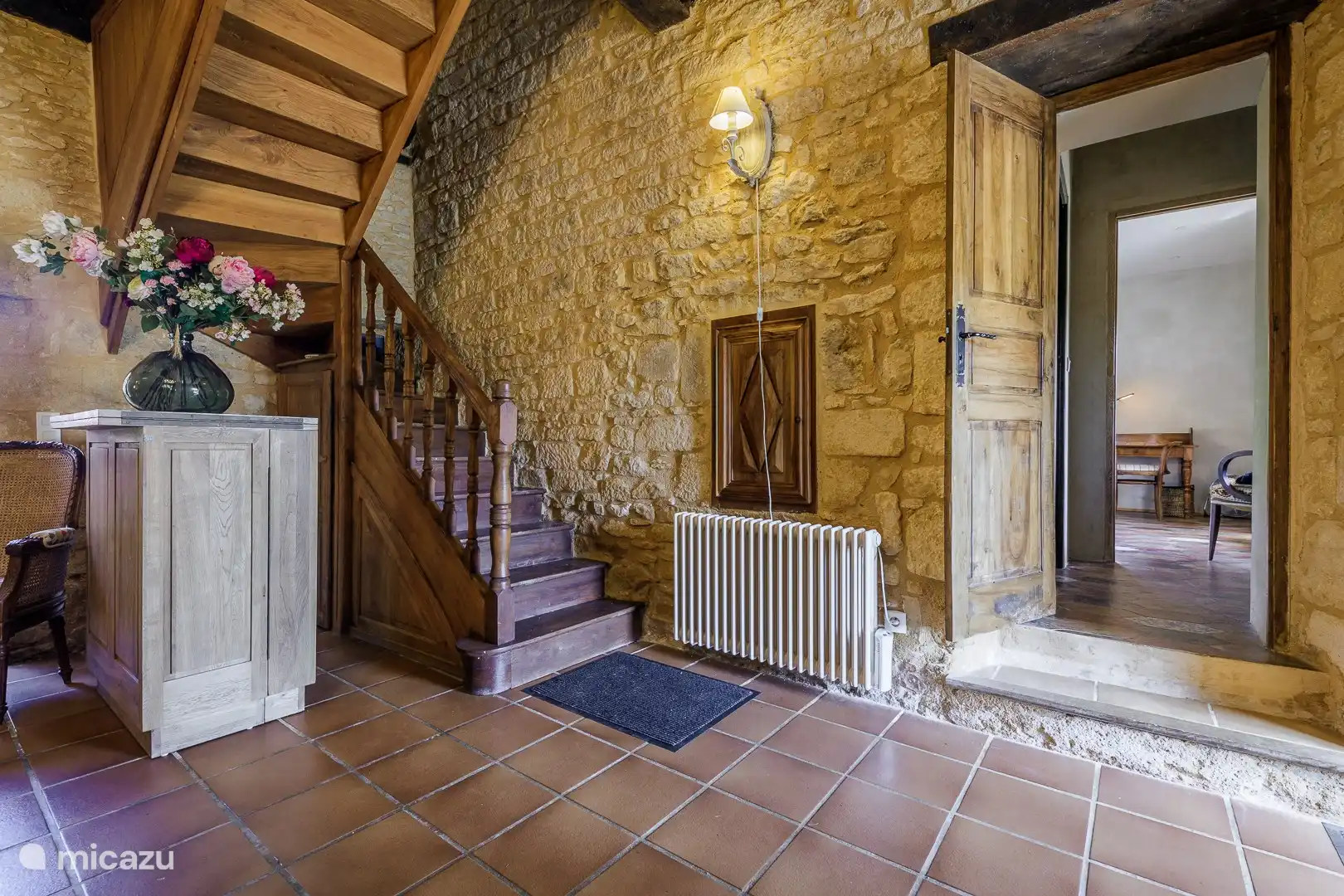 The stairs to the first floor