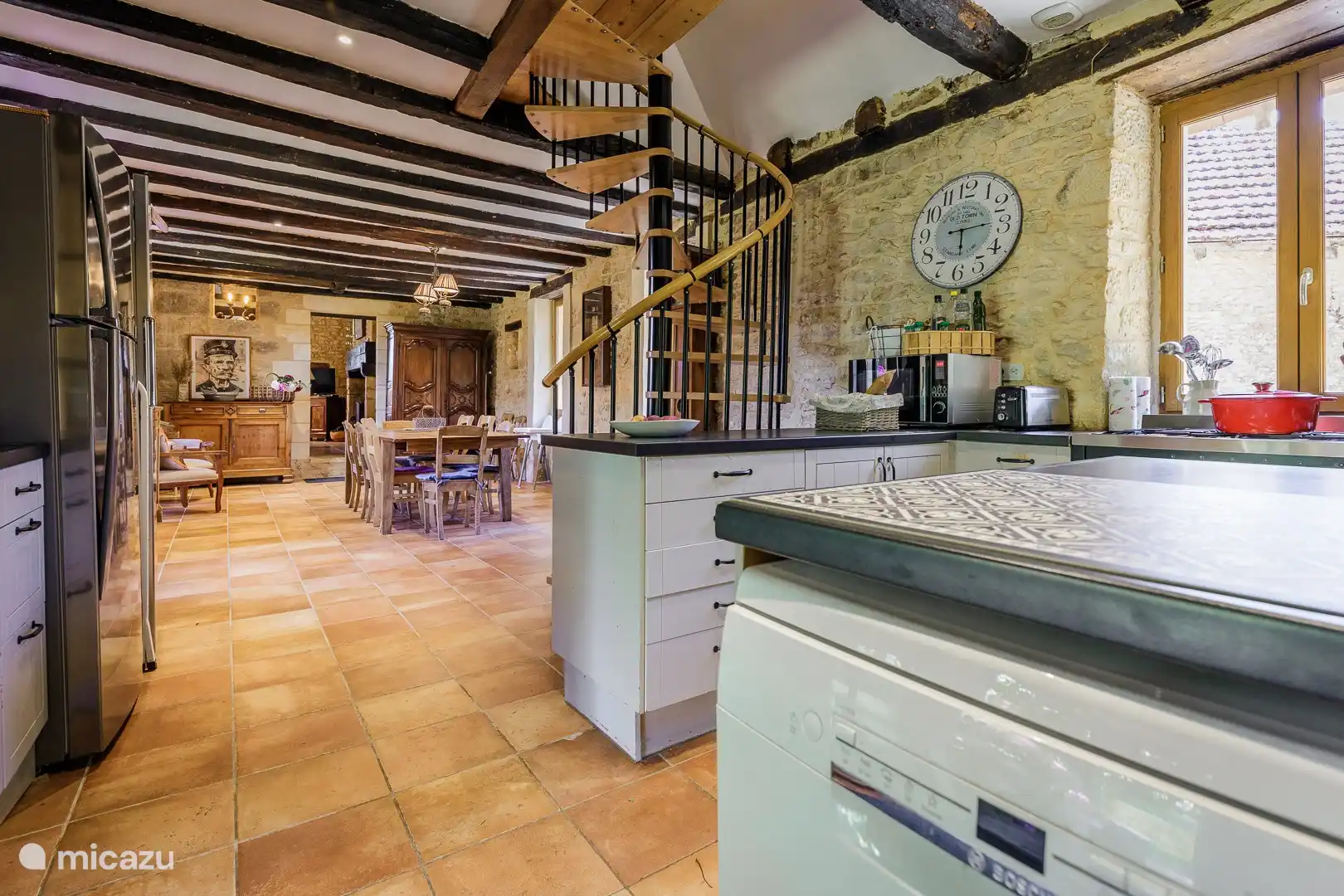 Kitchen and stairs to the first floor