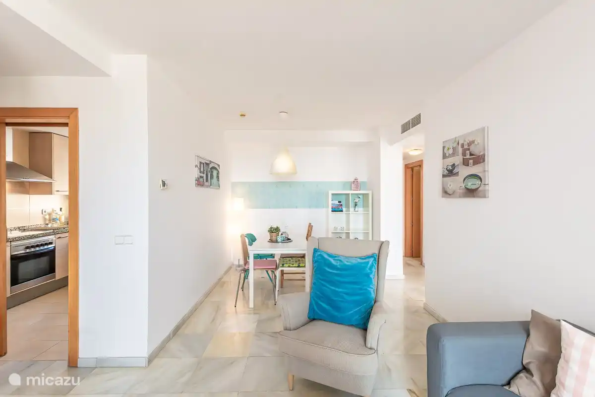 Living room with dining area apartment