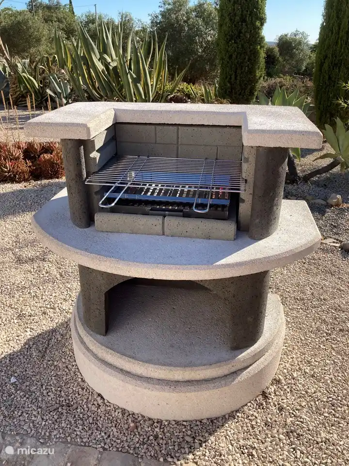 Deliciosa barbacoa en el jardín delantero