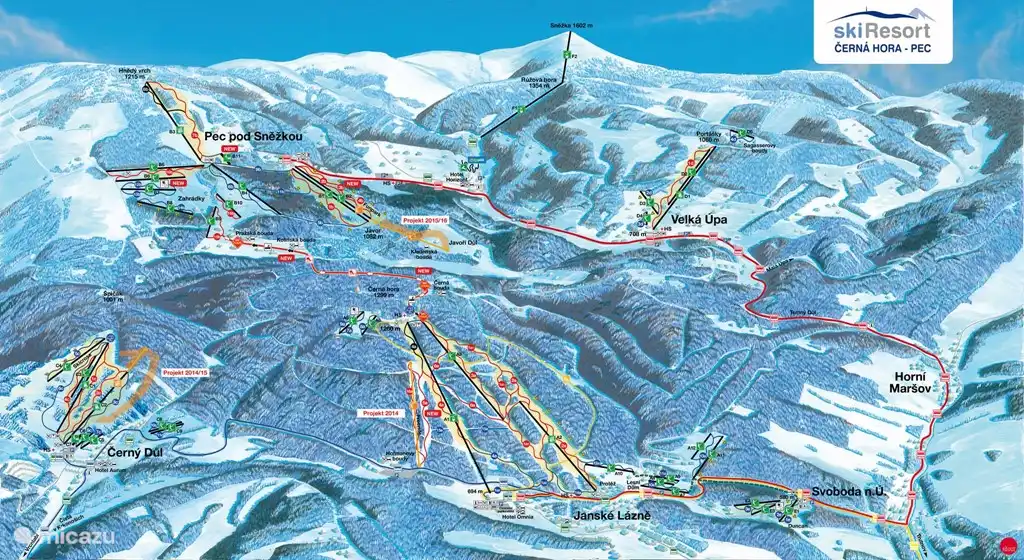 Las estaciones de esquí cercanas a nuestra casa.