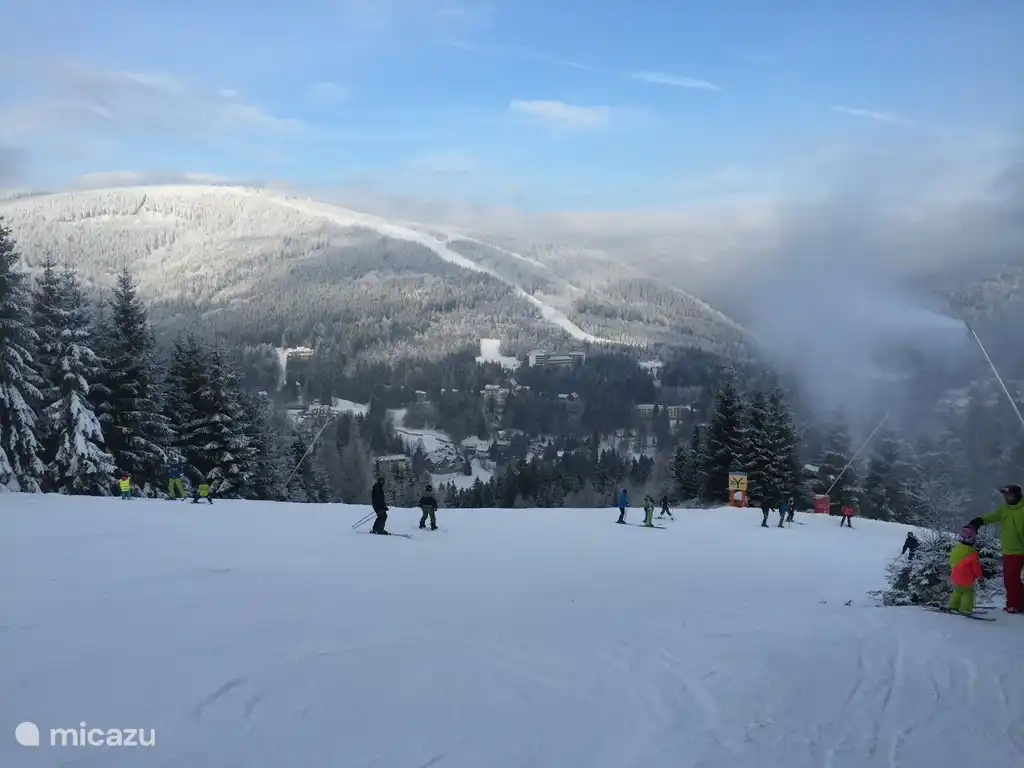 con cañones de nieve