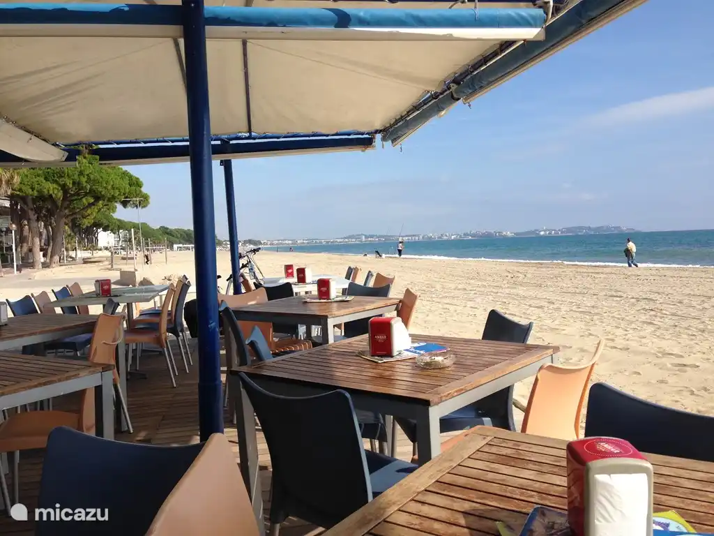 200 meters a nice coffee at the beach.