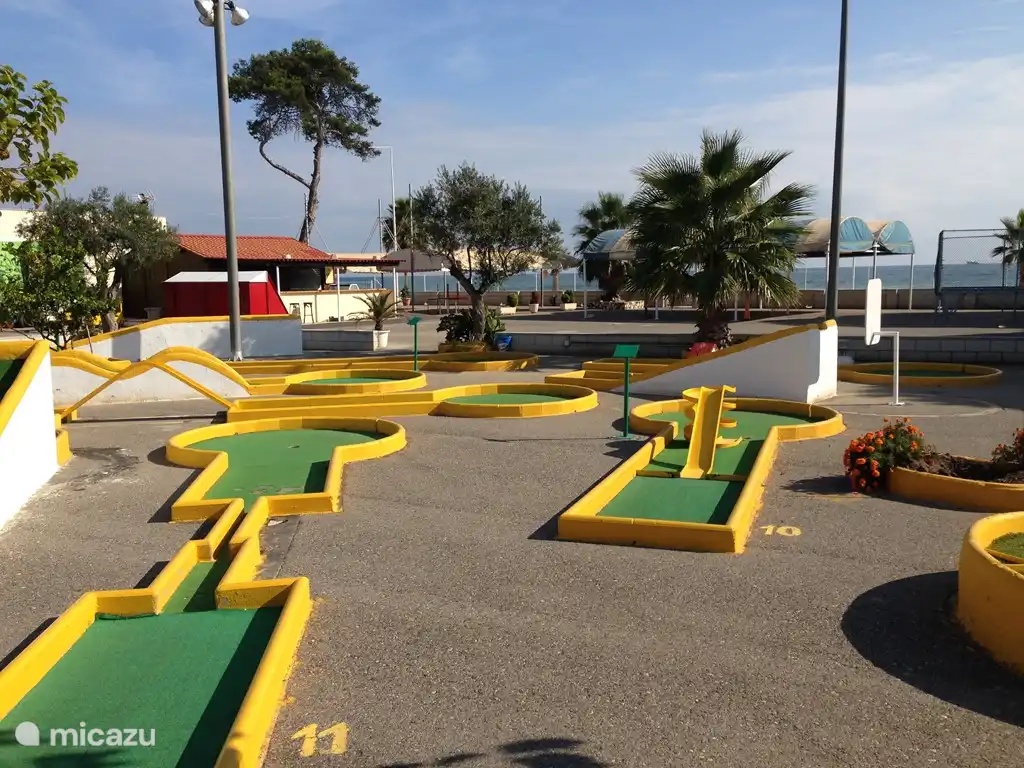 fee, 100 meters from our apartment minigolf