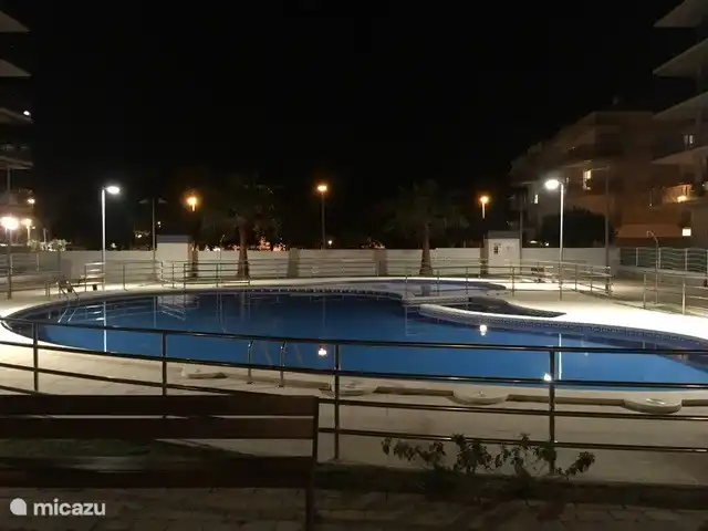 Pool at night.