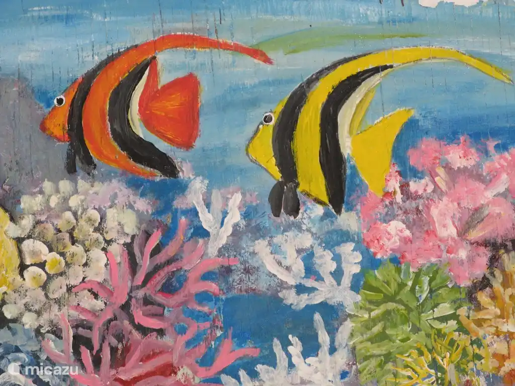 Peinture dans une des chambres.