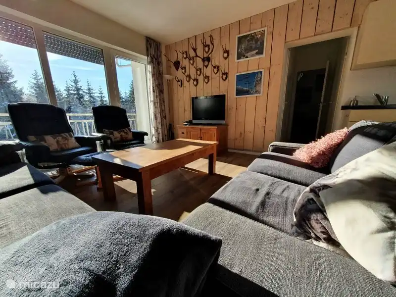 Cozy seating area with TV