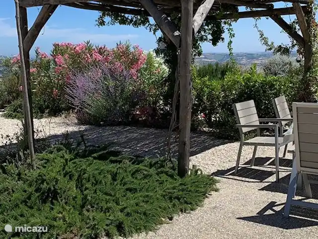 Villa Monte Calvo, Casa Vista Mare en Italia, Marche, Appignano - apartamento Terraza y jardín