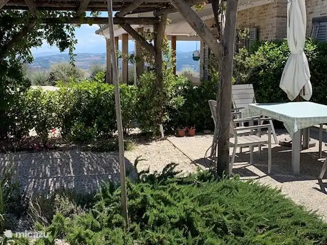 Villa Monte Calvo, Casa Vista Mare en Italia, Marche, Appignano - apartamento Gazebo en la terraza