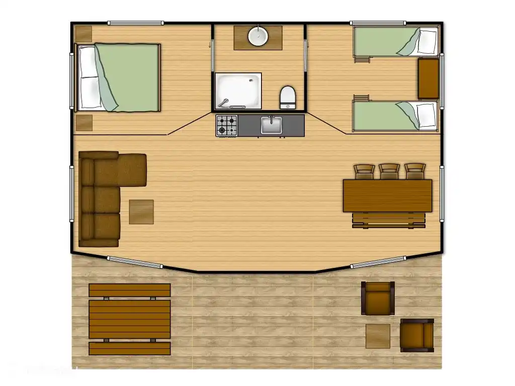 Beispiel lay-out Casa Ohashi.