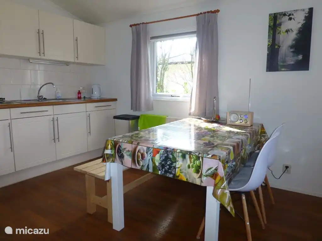 Dining area and kitchen.
