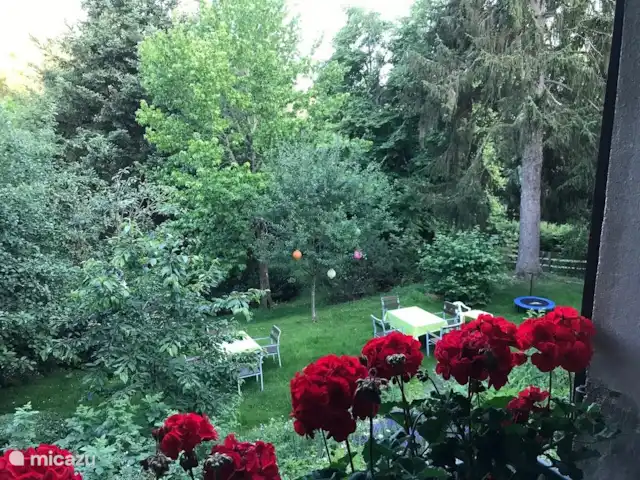 Relais de Chasse | France, Côte-d'Or, Voudenay - gîte / cottage Belle vue sur le jardin forestier depuis une chambre