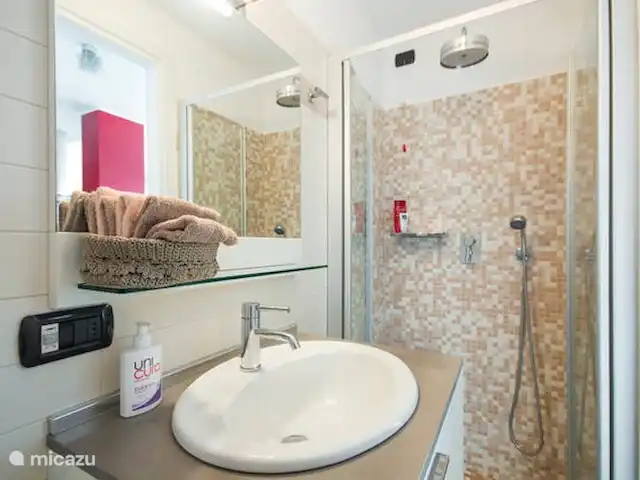 Appartement de luxe San Andrea Menaggio | Italie, Lac de Côme, Menaggio - appartement salle de bain invités avec WC, lavabo et douche