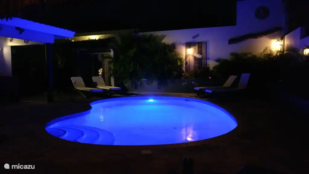 Schwimmbad bei Nacht