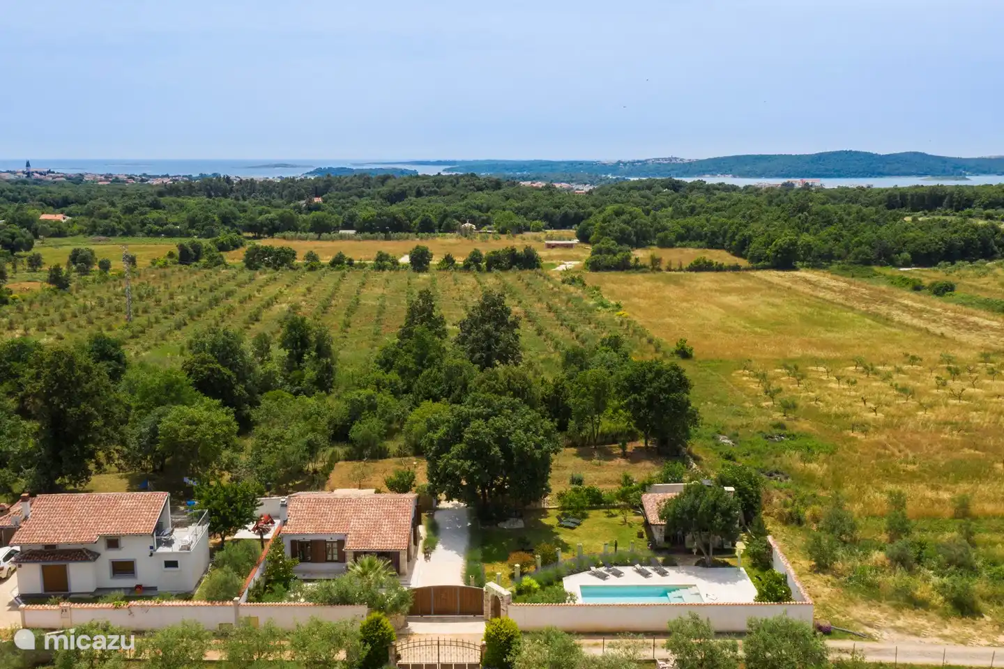 Vista aérea de todo el sitio.