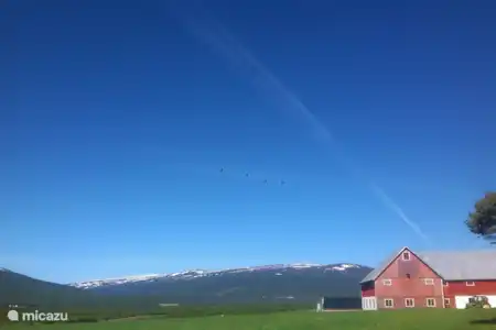 Vakantiehuis Noorwegen, Oppland, Lora vakantiehuis Gårdsros Uitzicht bij de boerderij