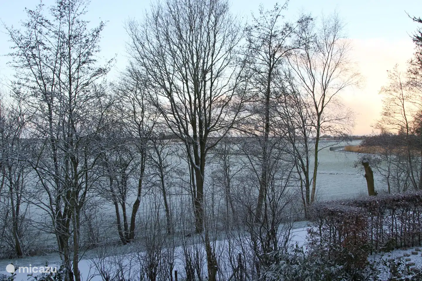 The view from the balcony in winter