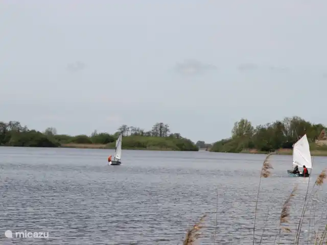 Huis aan het water: de Protter huren in Nederland, Friesland, Idskenhuizen - vakantiehuis Op het Idskenhuizermeertje kunnen kinderen veilig in een Optimist of ander klein bootje zeilen. Er wordt ook veel gesurfd. Zeilschool Neptunus geeft er ook les in verschillende open zeilboten.