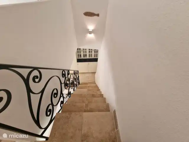 Hameau des Claudins n°5 Vallaury | France, Côte d'Azur, Le Plan-de-la-Tour - maison de vacances Escalier en pierre avec accoudoir en fonte