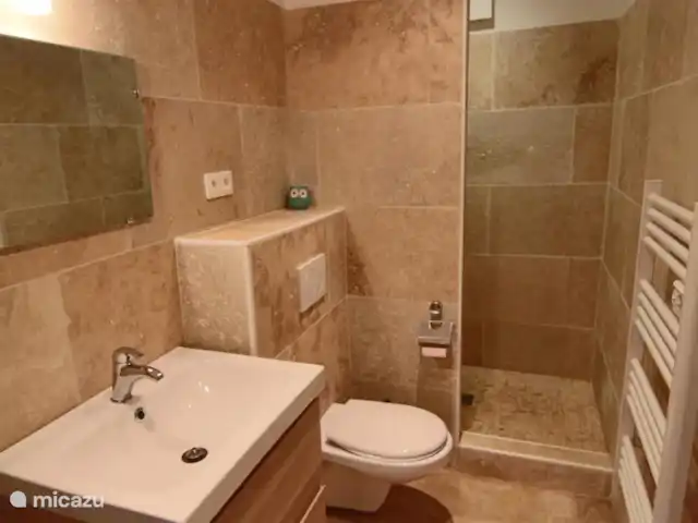 Hameau des Claudins n°18 Bourdin | France, Côte d'Azur, Le Plan-de-la-Tour - maison de vacances Salle de bain avec douche, lavabo et WC