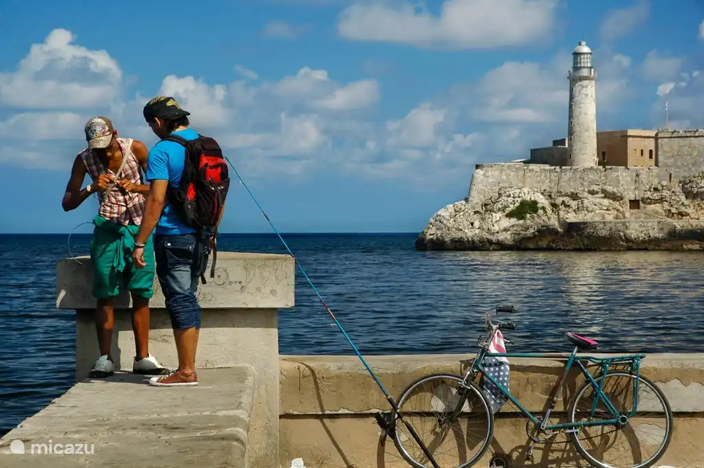 A fish trap on the Malecon