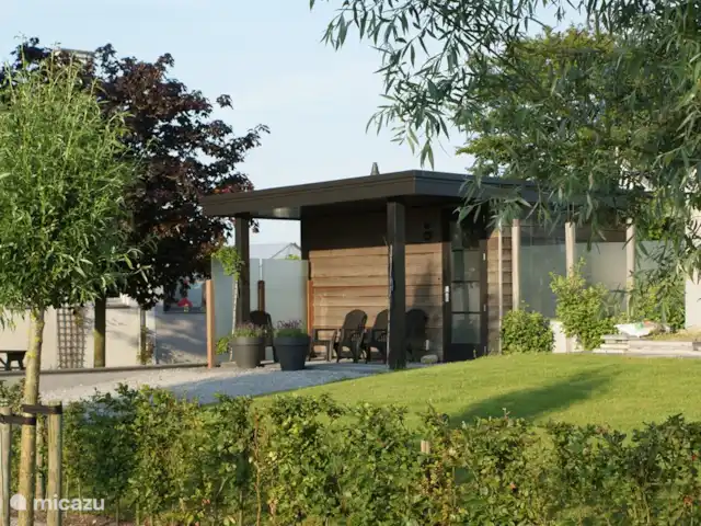 Wellness Lodge Ruigenhoek, Noordwijk | Pays-Bas, Hollande méridionale, Noordwijk - maison de vacances Maison d'amis en façade avec parking privé.