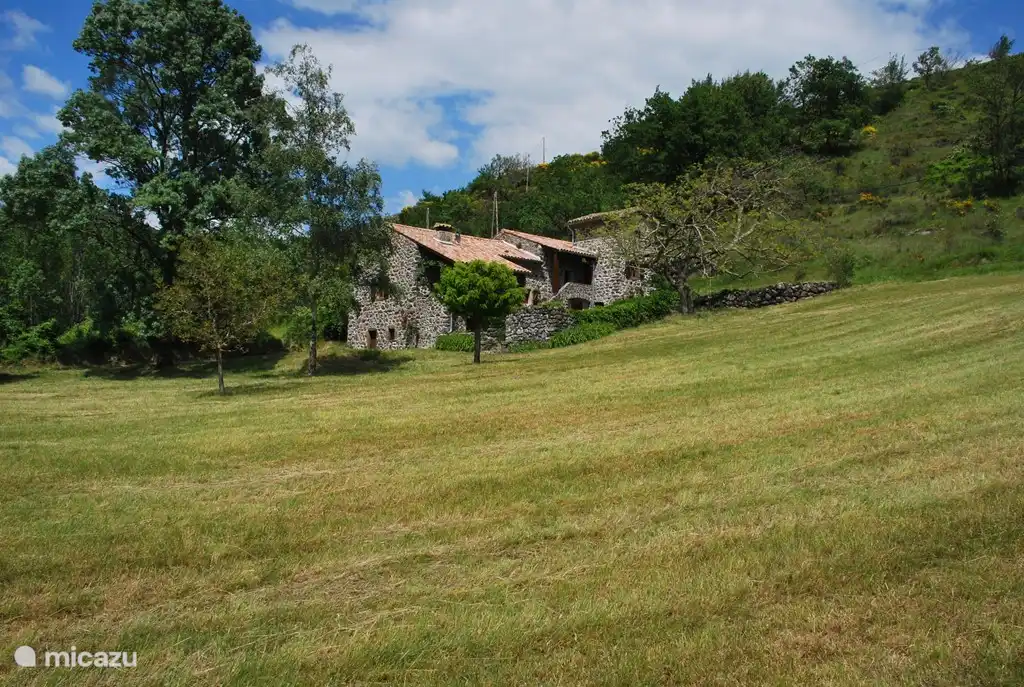 Große Wiese vor dem Haus.
