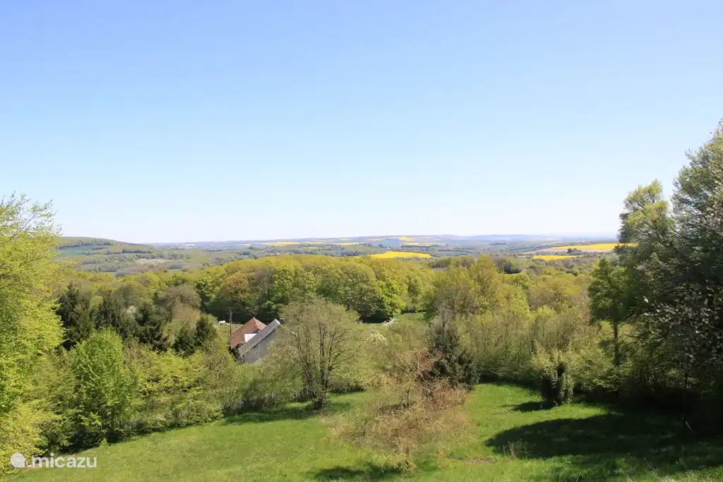 Het prachtige uitzicht vanaf het balkon