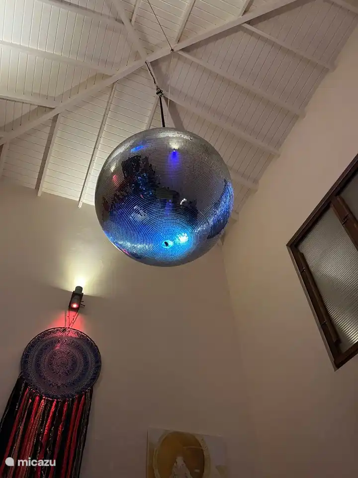 Méga boule disco dans le salon