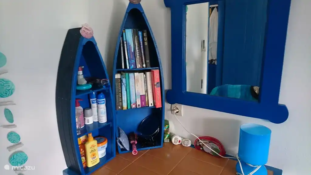 Bootjes kasten als bibliotheekje