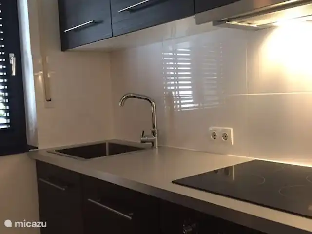 appartement huren in Duitsland, Sauerland, Niedersfeld - Winterberg – Luxe app. met sauna, Heerlykhuys A De keuken is voorzien van een keramische kookplaat met vier zones en (hetelucht-)oven