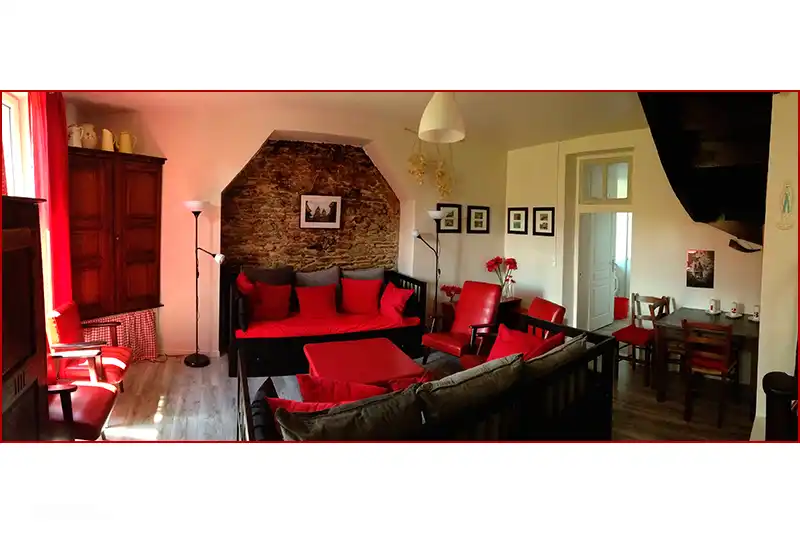 A spacious lounge where you can relax, watch TV, etc.