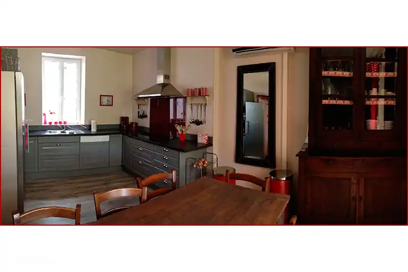 Kitchen, equipped with all modern comforts to prepare delicious meals.