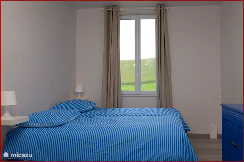 Bedroom, three people.