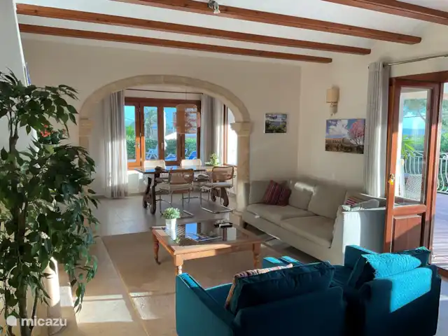Acogedora villa con vistas al mar en España, Costa Blanca, Jávea - villa Sala de estar y comedor