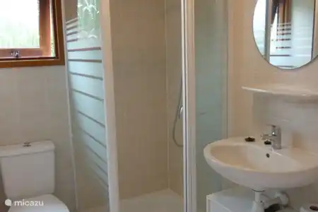 Vakantiehuis Nederland, Gelderland, Kootwijk chalet Landgoed Kerkendel badkamer