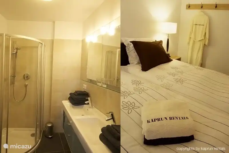 Hoher Komfort im Schlafzimmer und im Badezimmer.