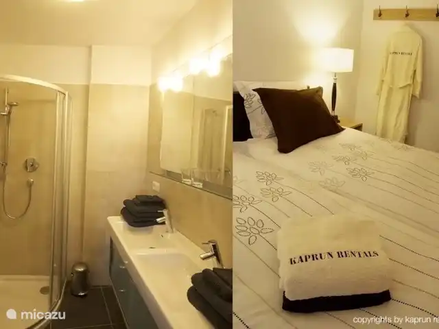 appartement huren in Oostenrijk, Salzburgerland, Kaprun – Kaprun Mountain Resort TopD7 Hoog comfort zowel in de slaapkamers als in de badkamers.