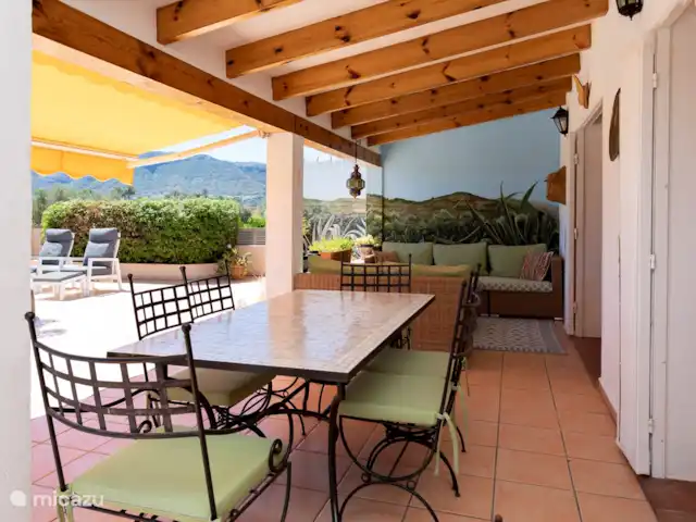 Casa Tosalet huren in Spanje, Costa Blanca, Dénia - villa Overdekt terras met muurschildering