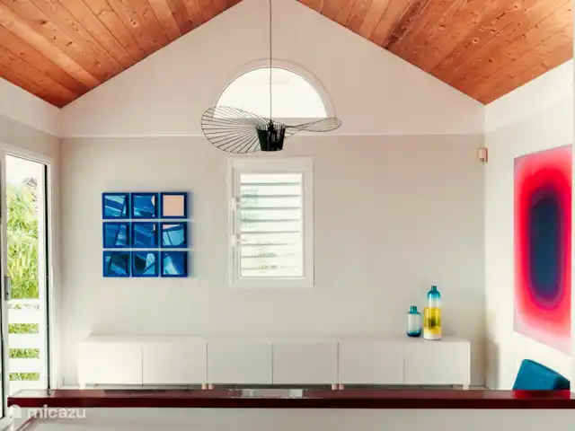 Ç Ver Villa en Curazao, Banda Arriba (este), Bapor Kibra - casa vacacional Sala de yoga, adyacente al salón.