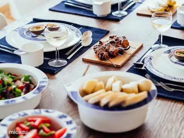 Ç Ver Villa en Curazao, Banda Arriba (este), Bapor Kibra - casa vacacional Cena en el porche