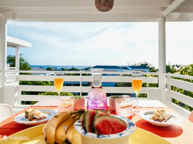 Ç Ver Villa en Curazao, Banda Arriba (este), Bapor Kibra - casa vacacional Desayuno con vistas.