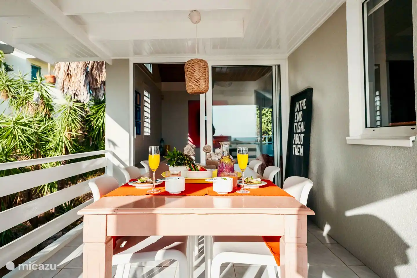 Breakfast on the porch.