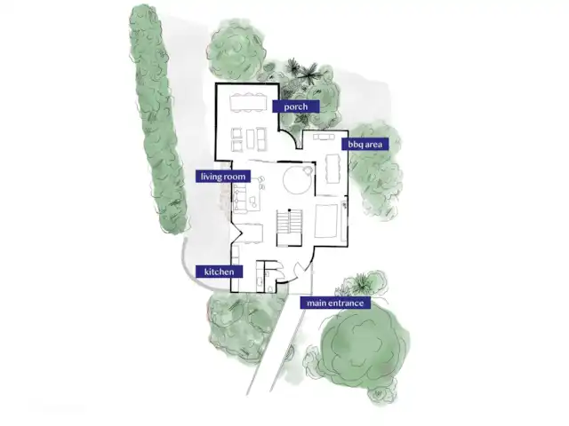 Ç Ver Villa en Curazao, Banda Arriba (este), Bapor Kibra - casa vacacional Plano de planta superior.