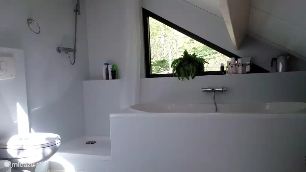 cuarto de baño con lavabo, ducha y bañera